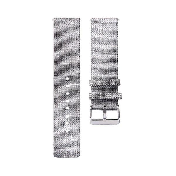23 cm justerbar blød lærredsrem til smartur som erstatning for Fitbit Blaze Dark Red