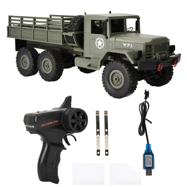 6WD RC Bil 2.4G Fjernbetjening Crawler Bil Klatrebil Legetøj (Hærmgrøn)