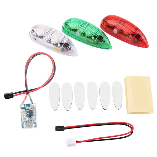 3 stk/sæt Drone Flash LED trådløst lys til RC Fix Wing Flyvemaskine Helikopter