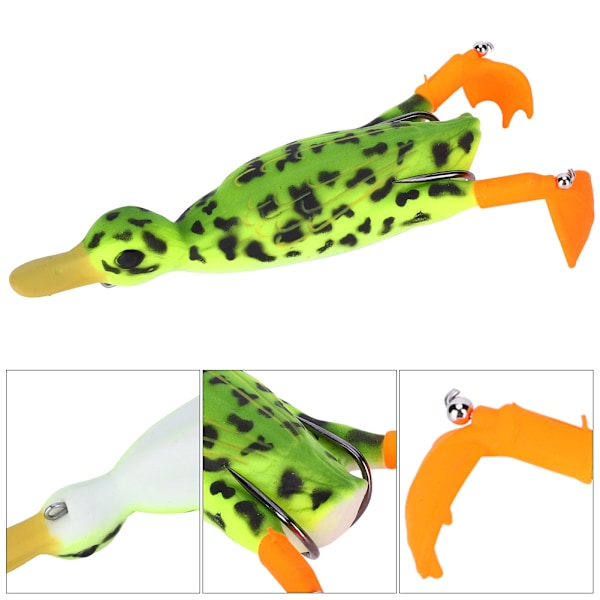 Vattenyta Artificiell Simulering Ankfiske Lure Topwater Age med Propeller för Weever Catfish