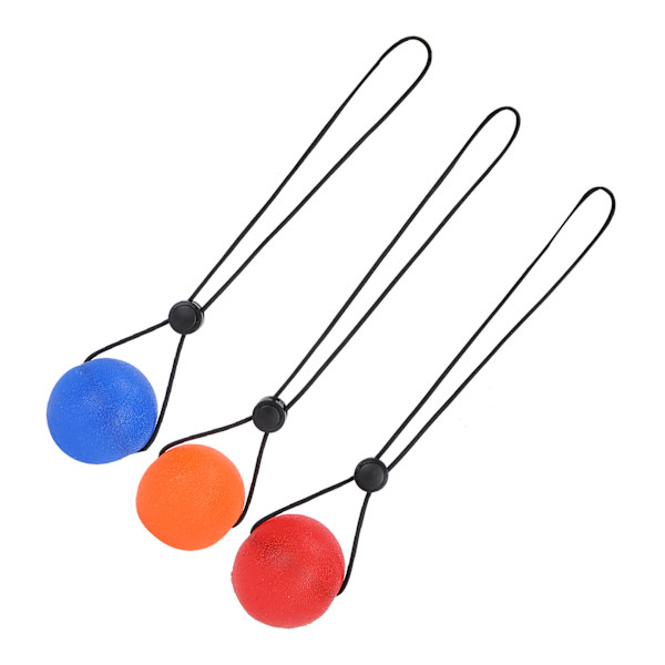 3st silikongreppboll Handledd träningsbollar för äldre rehabilitering träning massageboll (orange 20 grader röd 25 grader blå 30 grader)
