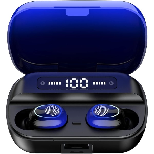 Trådlösa In-Ear Bluetooth -hörlurar Hifi Ljudkvalitet Sportlöpning Blue 79*52*32MM