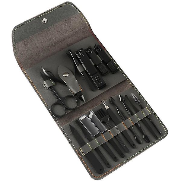 Manikyrset - 16-delars pedikyrkit i elegant grå
