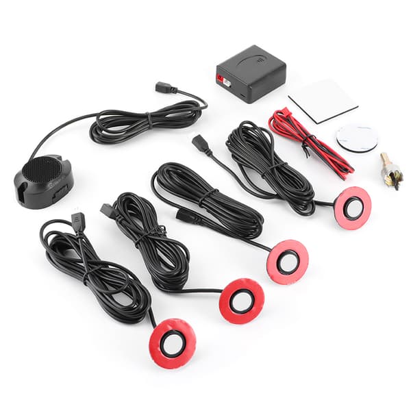 16,5 mm bil indbygget bakradar sensor Bakassistent med summer (Hvid)