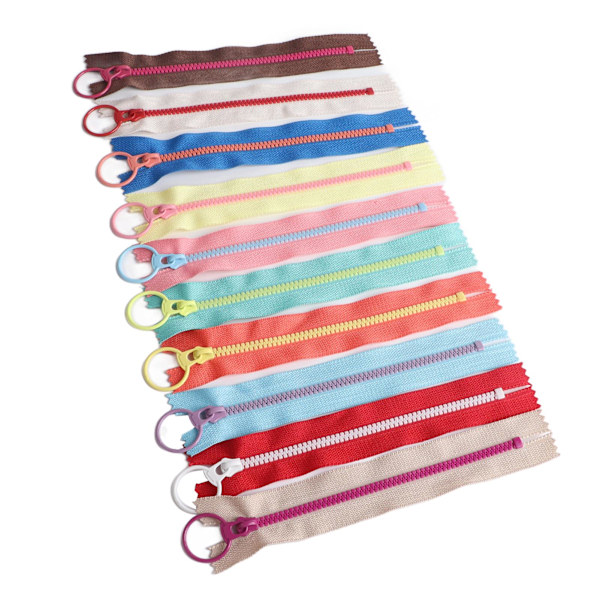 10 stk DIY Veske Glidelåser for Søm 10 Farger Resin Glidelås Separasjon Jakke Glidelåser for Klesposer Hjemmetekstil 20 cm