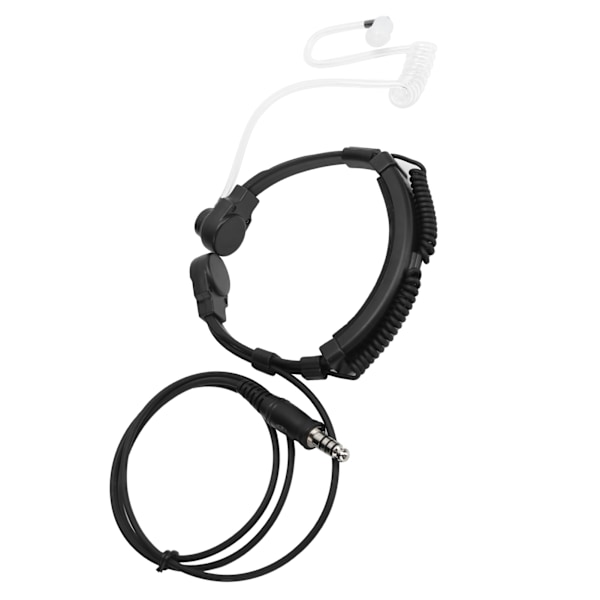 Teleskopisk Hals Vibrationsmikrofon Hörlur Headset för Walkie Talkie Radio