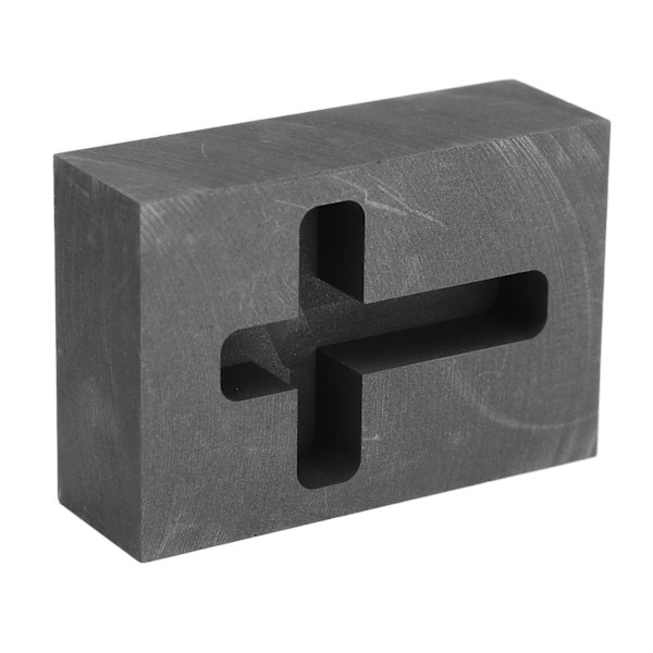 Grafitgjutform Korsformad värmestabilitet Smältgötform för metall 1,77 X 1,38 X 0,39 tum