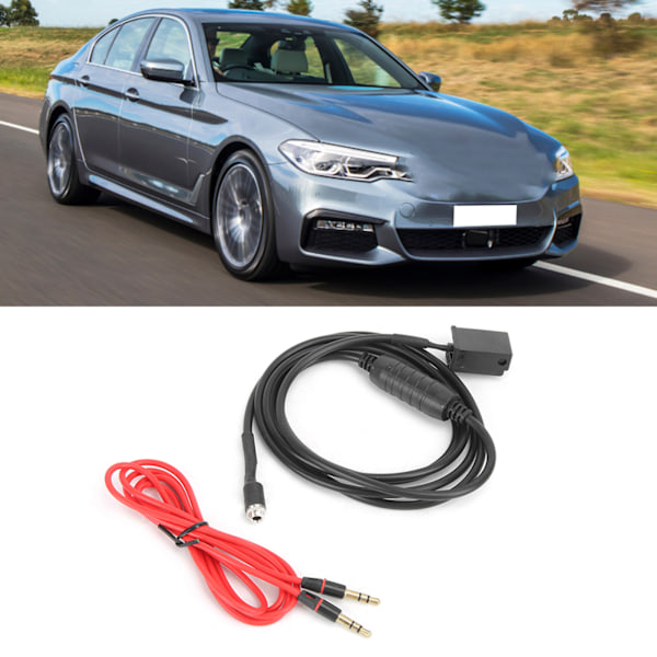 Bil AUX-inngangsadapterkabel for Z4 E85 X3 E83 X5 E53 E39 E60 E61 E63 E64 hunn 3,5 mm uttak