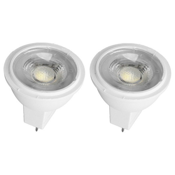 2 stk MR11 lyspære Høy lysstyrke 3W 110V Raskere varmeavledning GU4 Spotlight Lyspærer for landskapsbelysning Soverom Kjøkken Hvitt lys