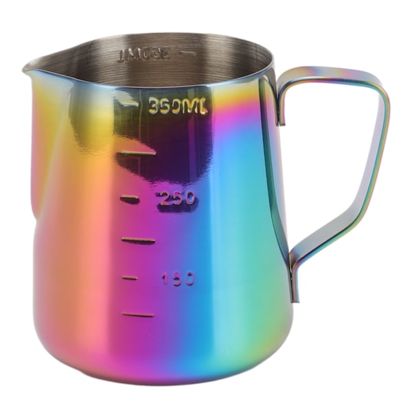 Melkeskummer Dual Scale 304 Rustfritt Stål Melkeskummer Kopp Kaffe Dampkanne For Latte Art 350ML Fargerik