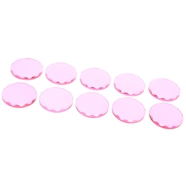10 st Runda glasögonfransar självhäftande limpallhållare för ögonfransförlängningsympning Rosa