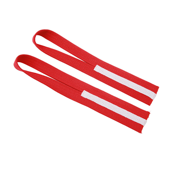 2st Lyftande handledsremmar Canvas Anti-Slip Förbättra Styrkan Sårform Viktlyftsremmar Röda
