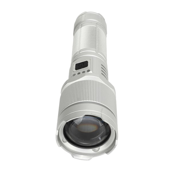 Uppladdningsbar LED-ficklampa Högt ljusflöde 8000LM Teleskopisk zoom Handhållen Kraftfull USB Super Bright blixtljus för nödcamping utomhus