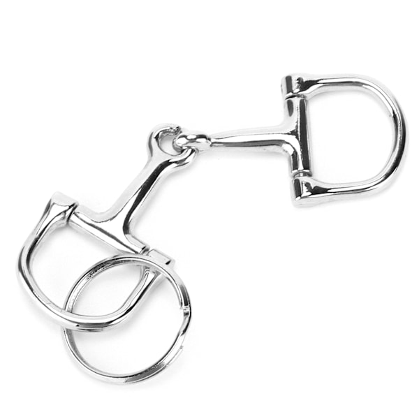DSformad Snaffle Nyckelring Hållbar Silver DRing ZineAlloy Häst Snaffle Bits Nyckelring