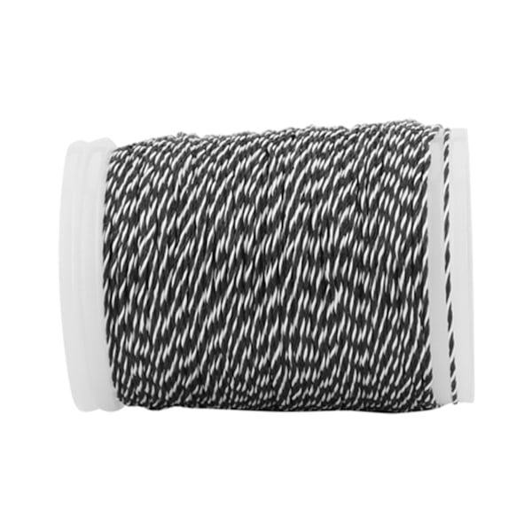 120m hållbar nylonsnöre för bågsträngar (svart+vit)