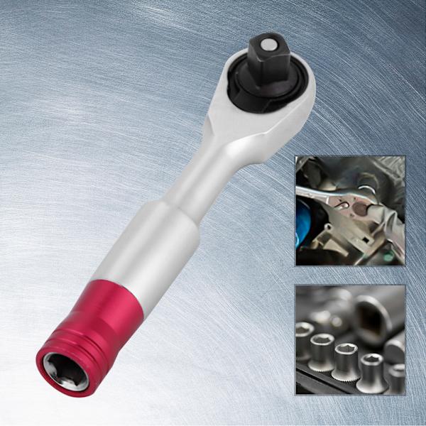 Mini 1/4 tommer ratchetnøglesæt Reparationsværktøj til bilcykel Sokkelnøglesæt (85 mm)