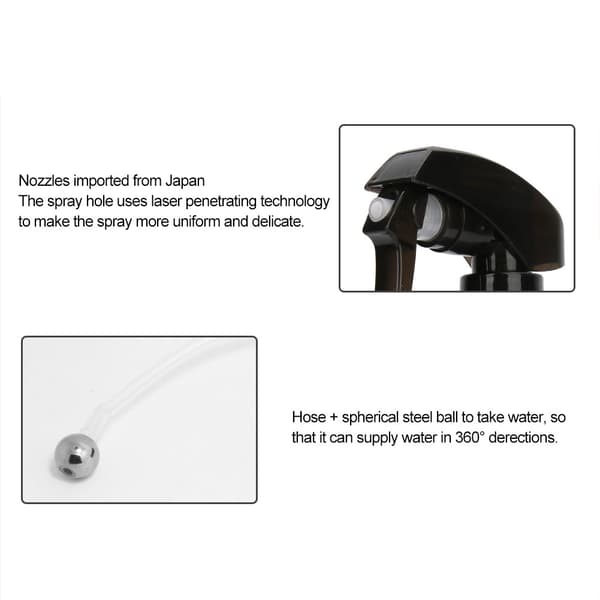 Empty Spray Bottle Soft Hose Fine Mist 200ml Refillable Container for Hair Salon Spray Bottle