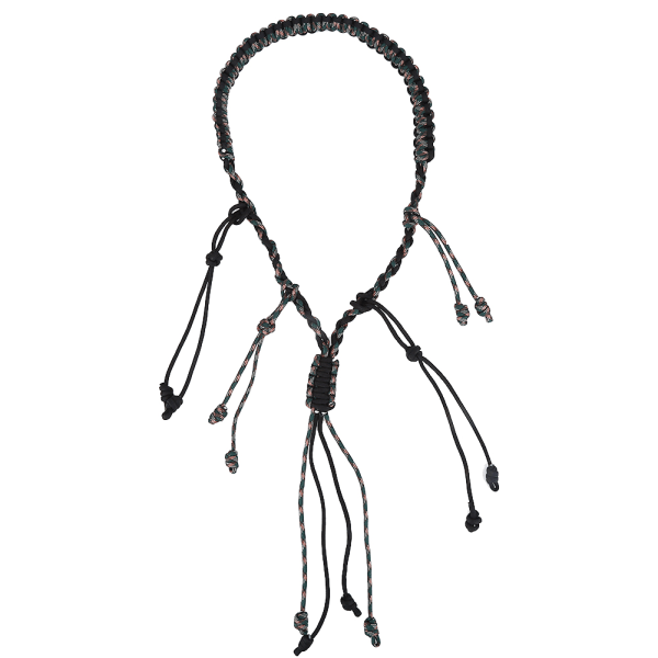 Bärbar Nylon Duck Goose Call Lanyard Braid Paracord för utomhusjakt (svart+CP kamouflage)