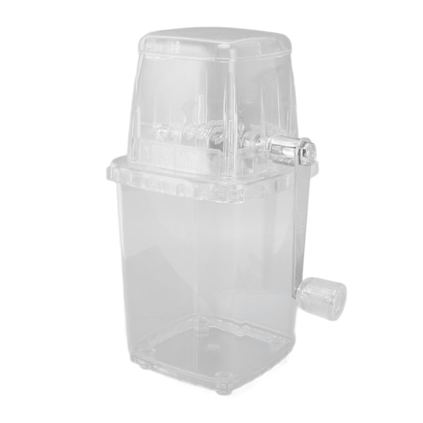 Manuell Ice Crusher Liten bärbar rakapparat Handmanövrerad Snow Cone Machine for Home Transparent