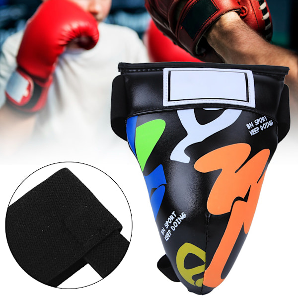 BN FIGHT Graffiti Barn Jockstrap Ljumskskydd Skyddsutrustning för boxning Sanda Taekwondo Träningssvart