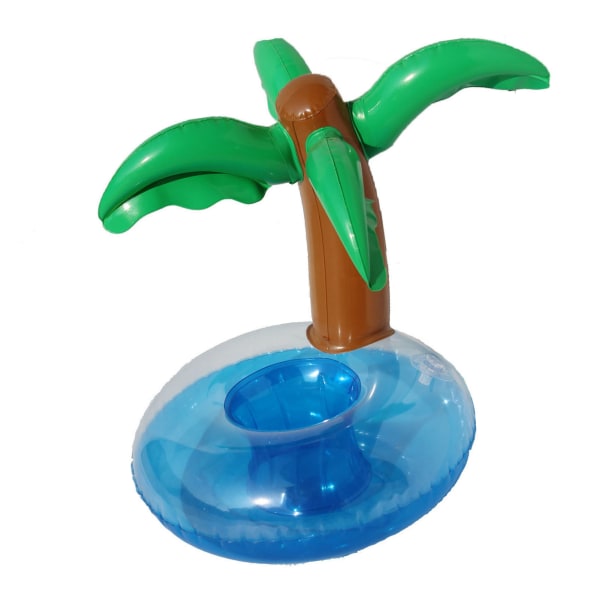Drink Float Coconut Tree Shape PVC Uppblåsbar flytande drickshållare för poolstrand