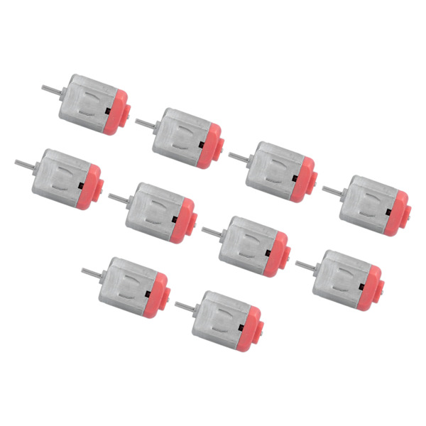 10 st mini elmotor höghastighets låg ljudnivå små likströmsmotorer för hobby DIY-leksaker Bilar Röda