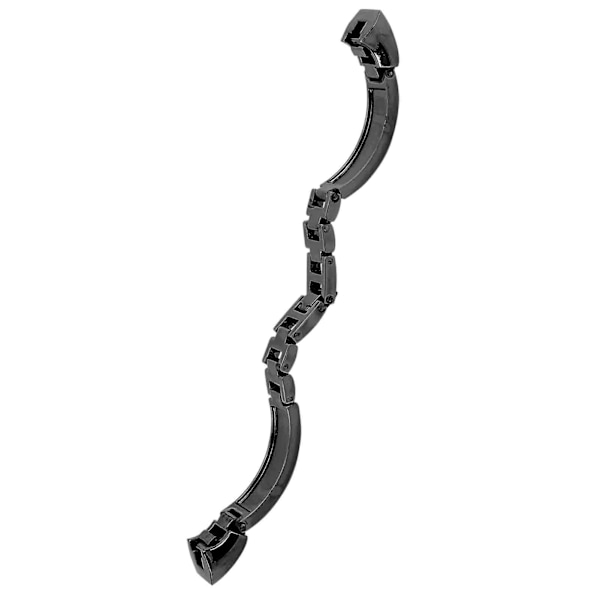 Armband i rostfritt stål för kvinnor inlägg strass Armband Handledsdekoration för FitbitBlack