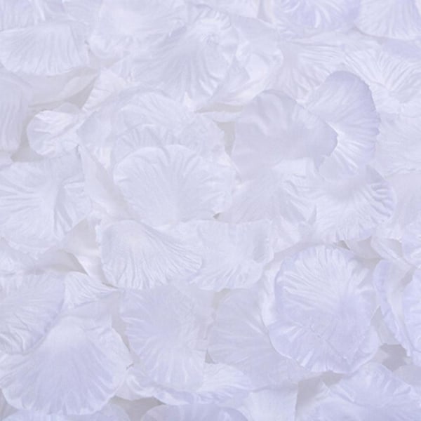 500 st Konstgjorda rosblad Färgglada romantiska bröllopsdagar Silke Rose Blomma Bröllopsdekoration Rose Supplies White