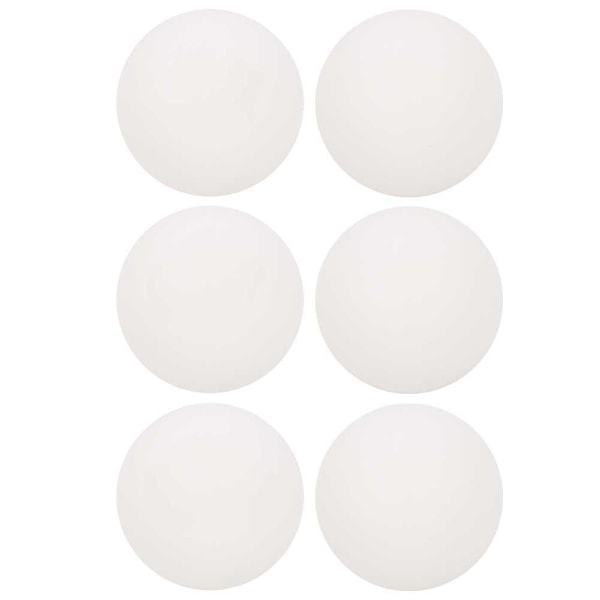 6 stk Standard Holdbar ABS Trening Ping Pong Tennisballer (Hvite)