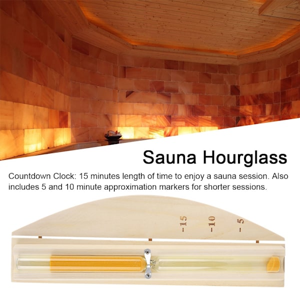 15 Minutters Luksus Sandur Timer Timglas til Sauna Hjemindretning