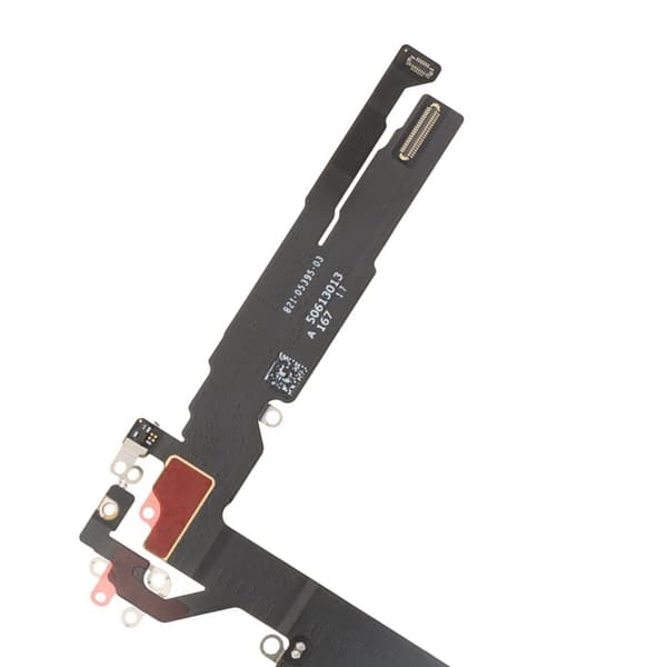 Opladerstik med Flexkabel til Kompatibel med iPhone 17 Sort Svart black