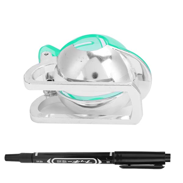 Golf Ball Liner Line Marker Drawing Template Alignment Tool with Pen Accessory (Green)