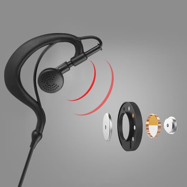 Single K-Head Walkie Talkie Høretelefoner Headset