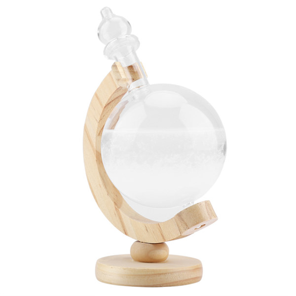 Storm Glas Creative Globe formad Storm Glasflaska Desktop Väderstation väderprediktor
