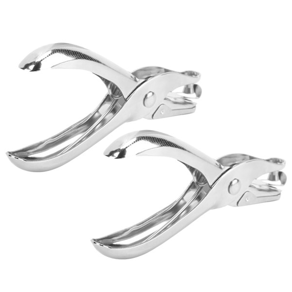 2 stk. Enkelt Hulstans 45 Stål Håndholdt Tøj Billetter Papir Stans Tang 6mm Diameter