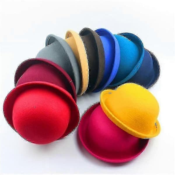 Vanhempi-lapsi-villabowlerhatut, fedorahatut Cat ear rose red 57cm