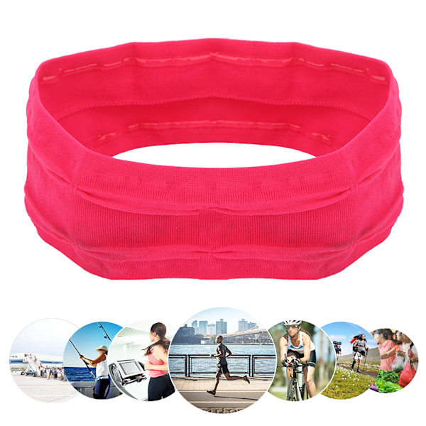 Elastiske sportspannebånd Absorberende svettebånd Hårbånd for yoga løping Fitness treningsutstyr Rose Red
