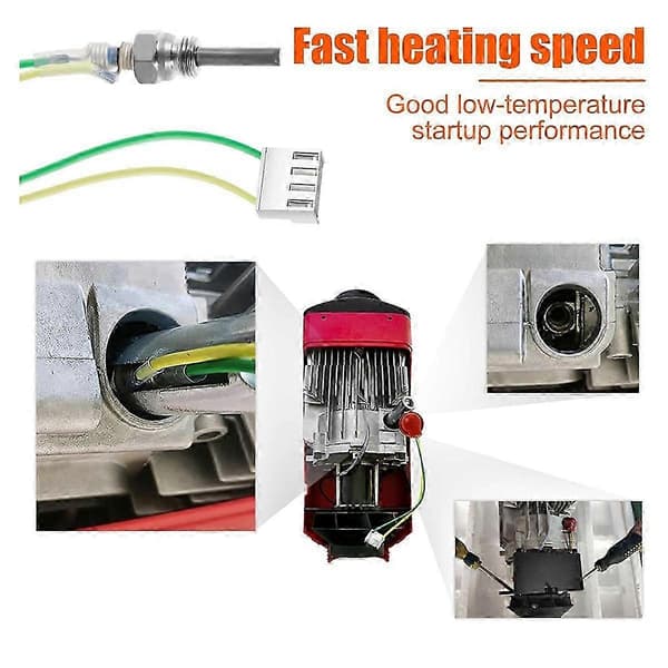 12V Gløderørsreparationssæt til 2KW 5KW 8KW Parkeringsvarmer Reservedele til effektive varmere
