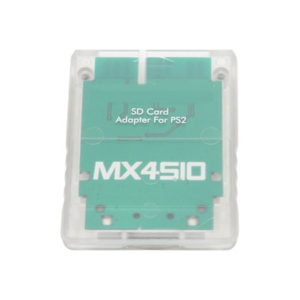 MX4SIO SIO2SD minneskortadapter Handgjord stabil ersättningsminneskortläsare för PS2 Transparent White
