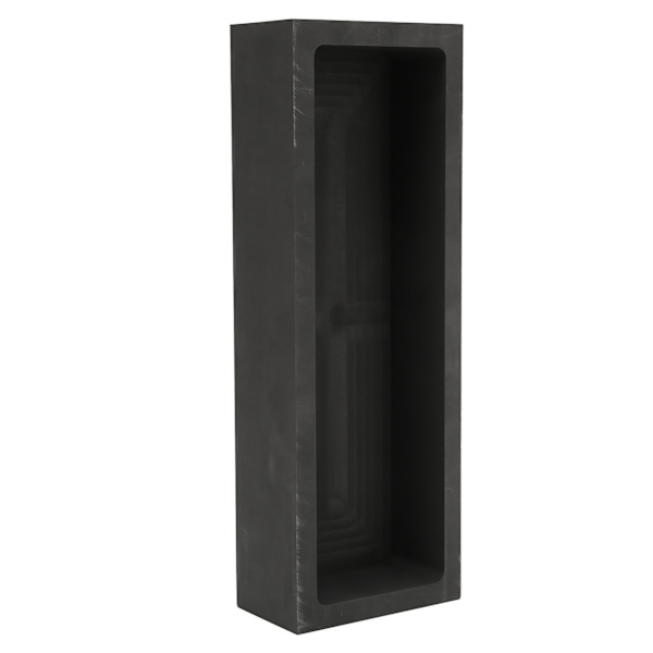 Rectangular Graphite Ingot Mold Thermal Stability High Purity Graphite Crucible Mold for Casting 12000g Gold
