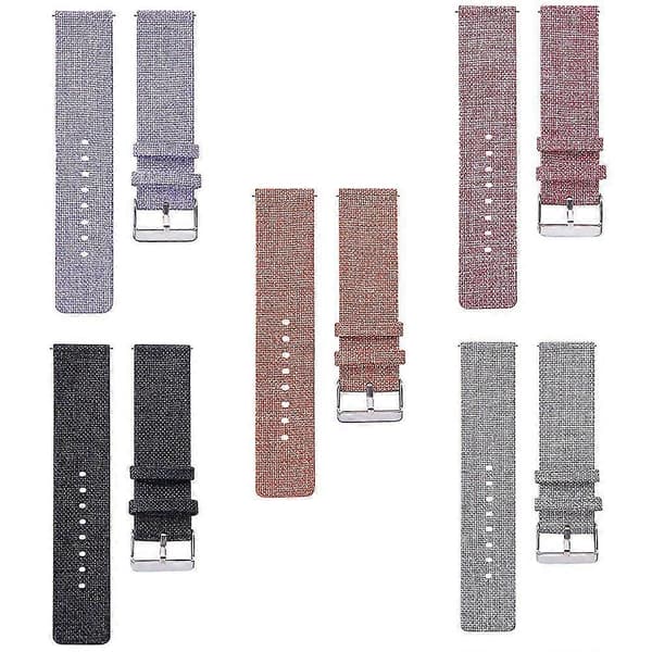 23 cm justerbar blød lærredsrem til smartur som erstatning for Fitbit Blaze Light Grey