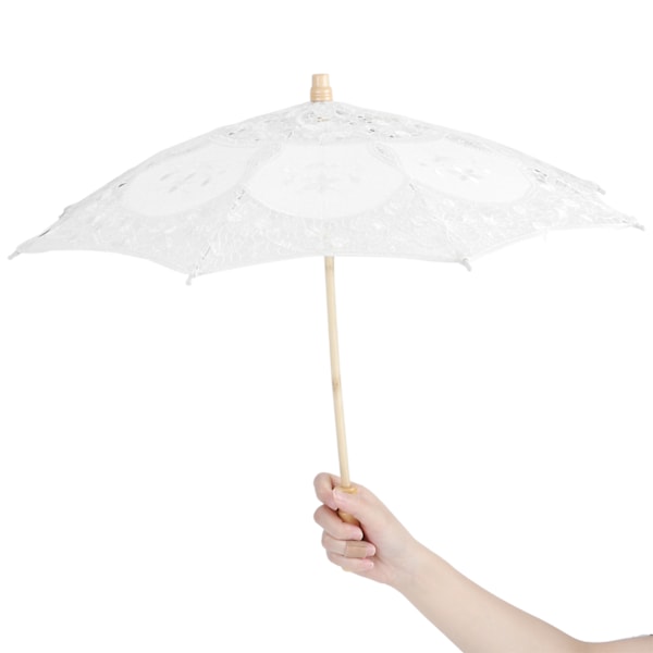 Mini pitsivarjo Häämorsian sateenvarjo tytölle Juhlat Deko Tanssikuvaus Rekvisiitta Beige