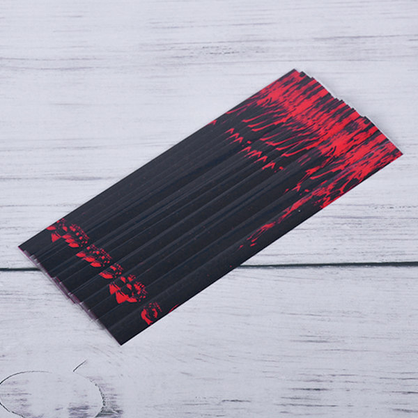 1 sæt Universal Holdbar Bueskydning Wraps-klistermærke DIY Pil Shaft Jagt Skydning Udstyr Skull Rød