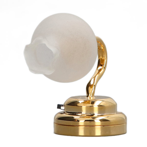 Dukkehust LED-vegglampe i skala 1:12 Tulpanform 3V batteridrevet Miniatyr DIY-simulering mini-vegglampe