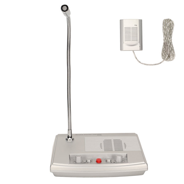 Window Intercom System Premium Speaker Sensitive Microphone Flexible Control Window Speaker System for Bank Hospital 100‑240V US Plug