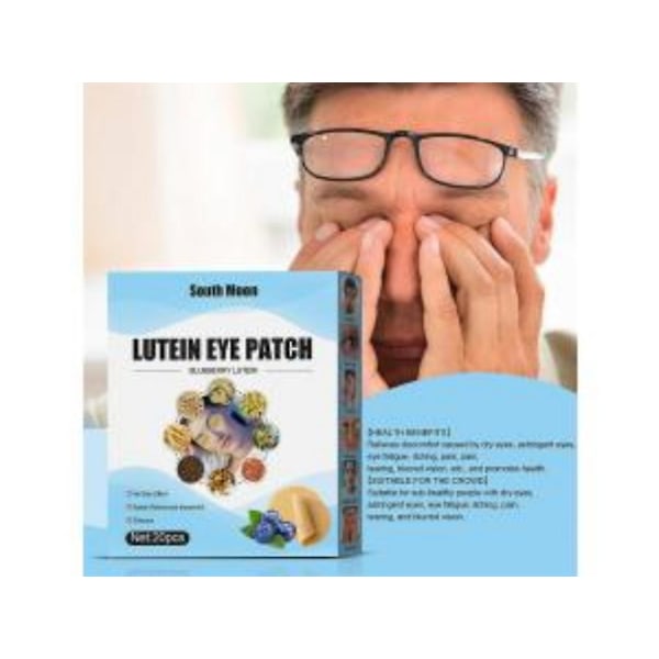 1/2 pakke øjenplaster Effektivt kompakt blåbærlutein Urtemiddel Lindrer træthed 2pcs