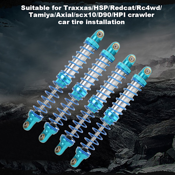 4st RC uppdateringsdel metall stötdämpare reservfjädrar för TRX4 SCX10 D90 1/10 RC larvband (120mm)