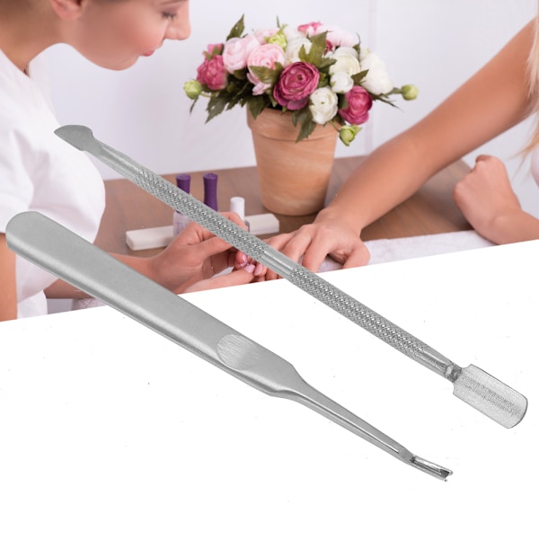 2 stk rustfrit stål neglebåndsskærer Clipper Kit Pedikyrværktøj Død Hud Remover Gaffelskærer
