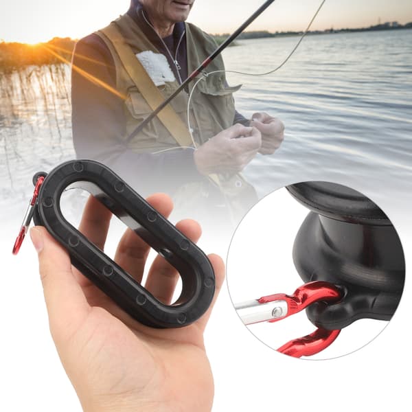 Rubber/Aluminum Alloy Black Red Button Bottom Hanging Fishing Cable Puller Tool Accessory