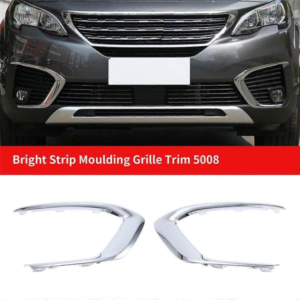 Dimljusramskyddslist Grilllist för 5008 Silver Silver Right